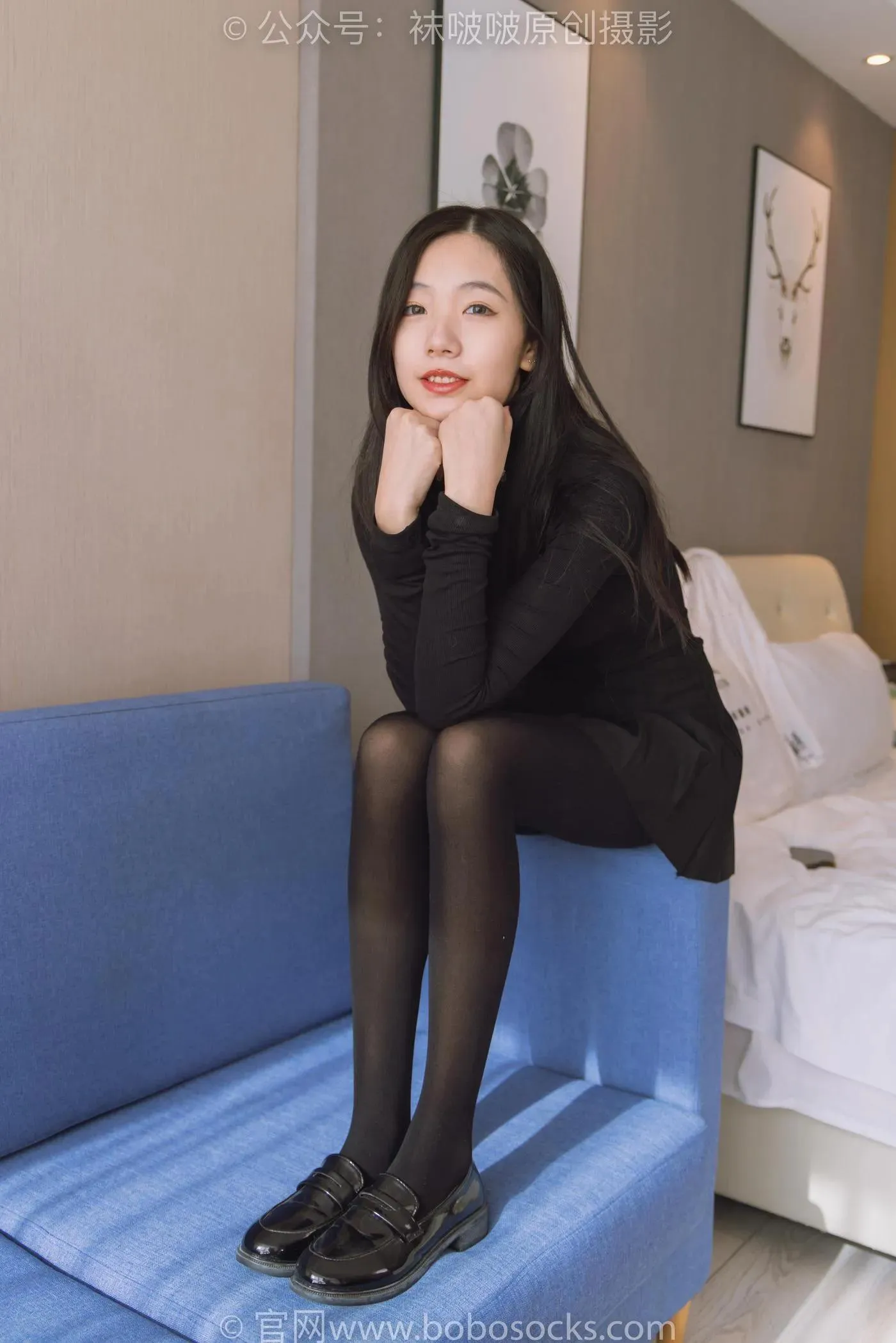 [BoBoSocks袜啵啵]NO.184 小甜豆-黑皮鞋、厚黑丝 [140P]插图3